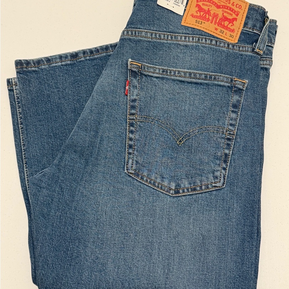 Levi's Classic Blue Slim Straight Jeans
